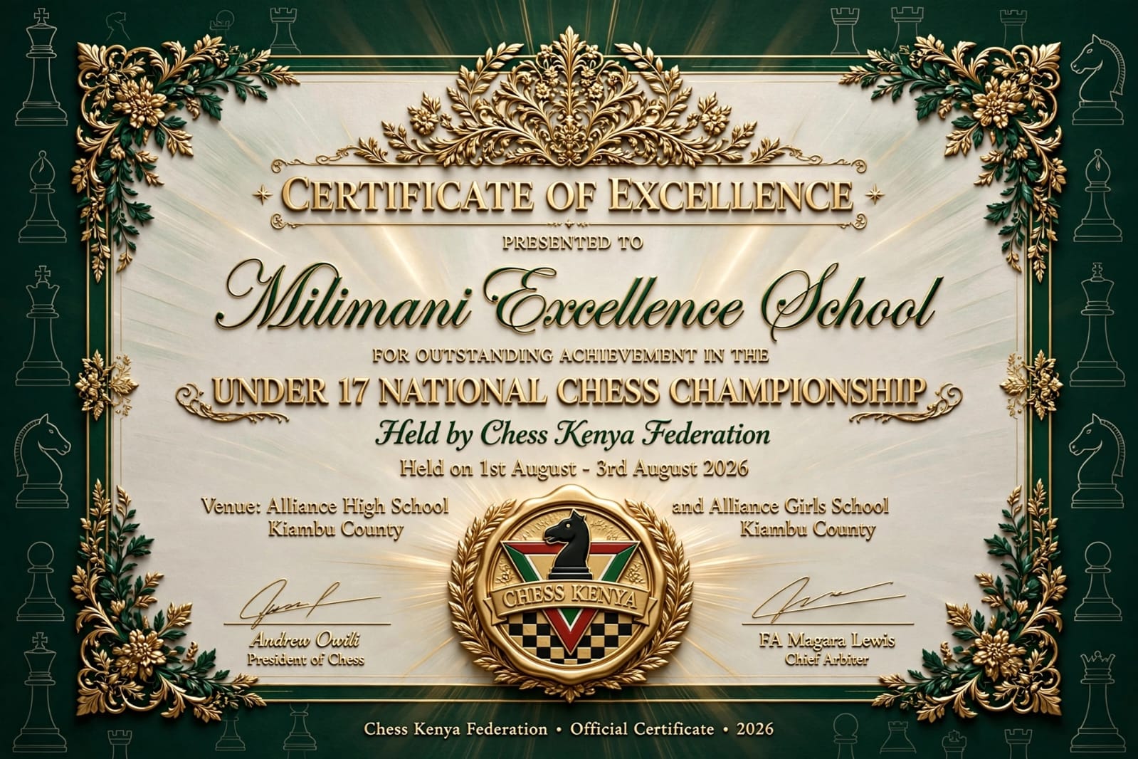 Chess Cert.